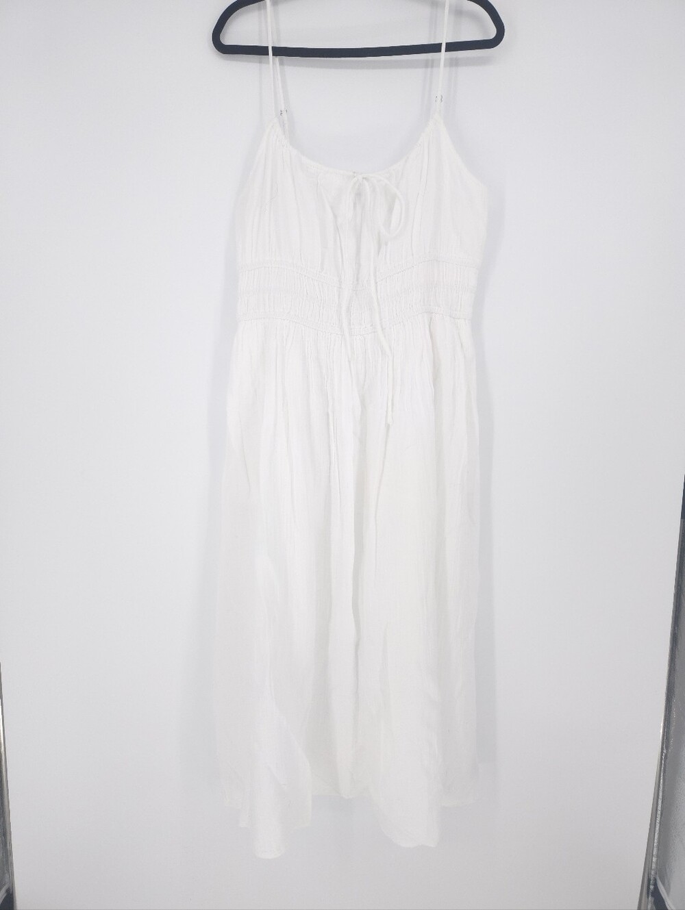 NWT Gap Gauze Tie-Front Maxi Dress White sundress XL